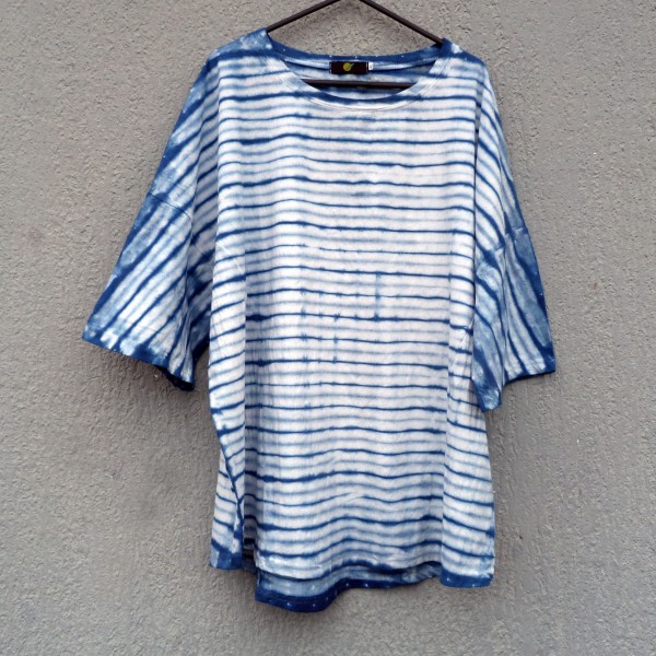 100% Cotton Indigo Dyed Shibori Shirt